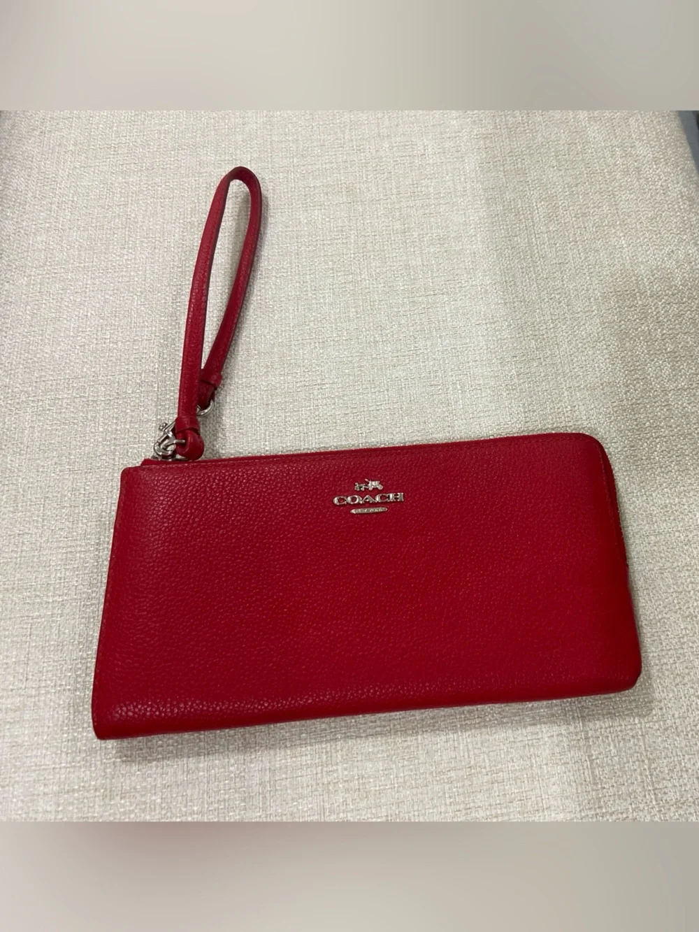 Coach Red Leather Wristlet/Wallet